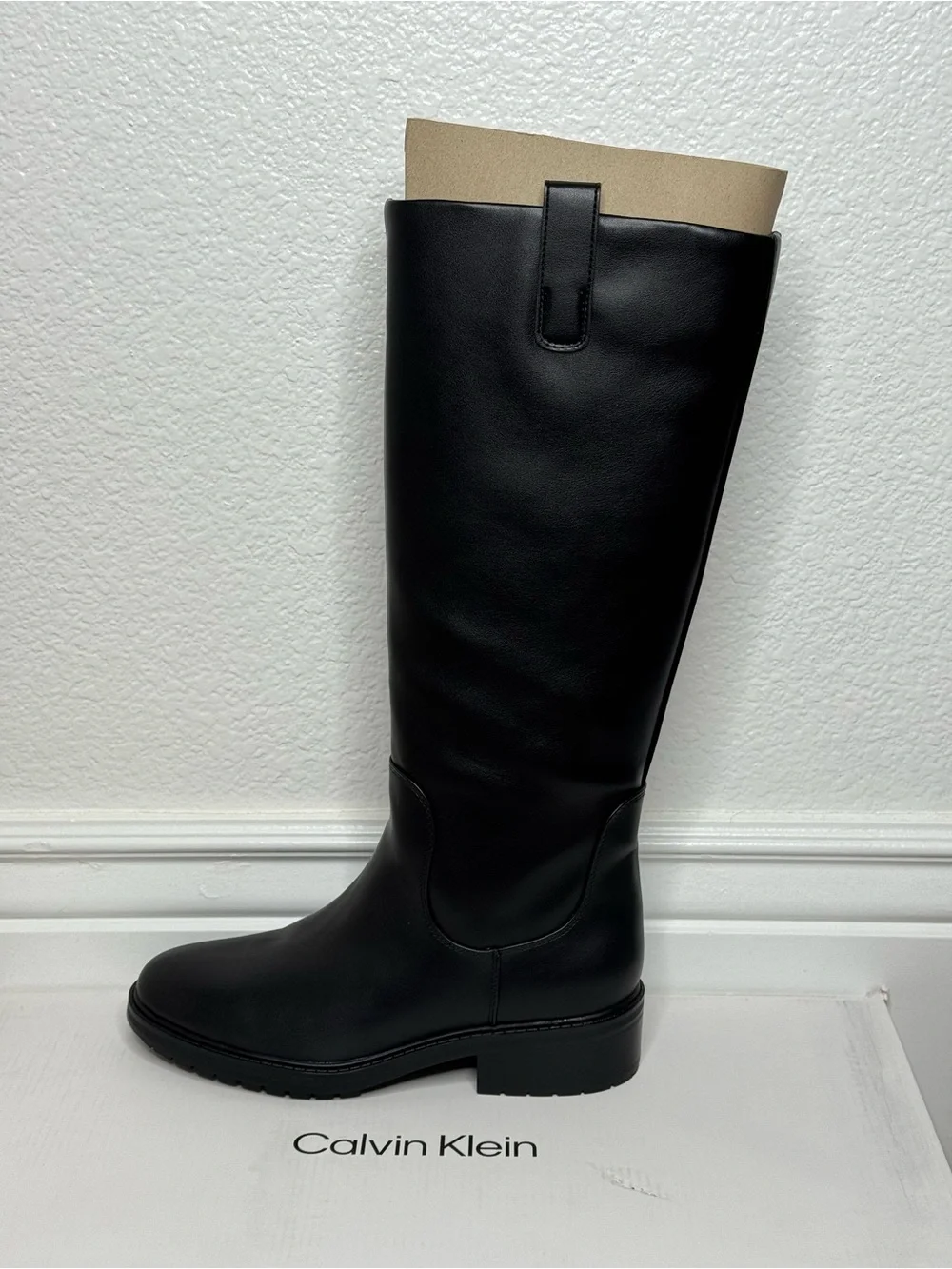 NWT Womens Calvin Klein Black Tall Pauline Riding Boots.